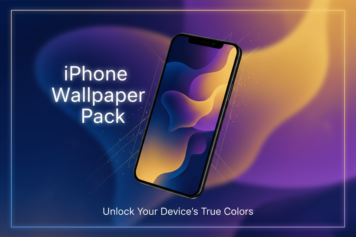 iPhone displaying a vibrant premium wallpaper pack